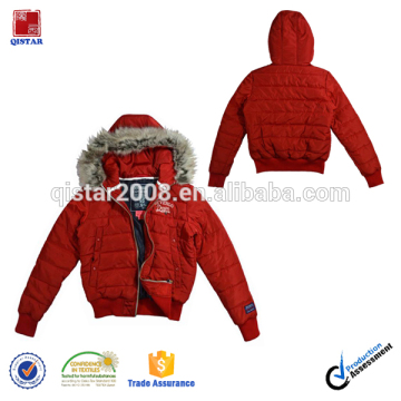High Quality Women's Winter Bomber Jacket With Detachable Fur Hood