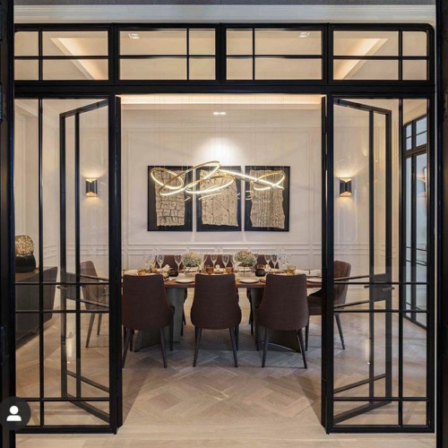 Двери с алюминиевой рамой, современный дизайн