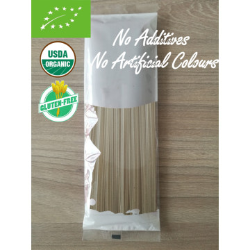 Pasta de arroz libre de gluten orgánico