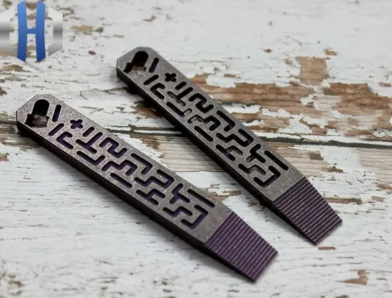 Titanium alloy CNC engraving EDC crowbar Multi-function crowbar Screwdriver screwdriver Key pendant Gadget