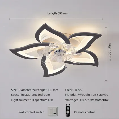 Copper Ceiling Fan with Lighting and Remote Control