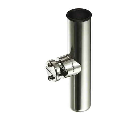 Customized Tube Style 316 Stainless Steel Black Plastic Liner Fishing Rod Holders for Rowboat
