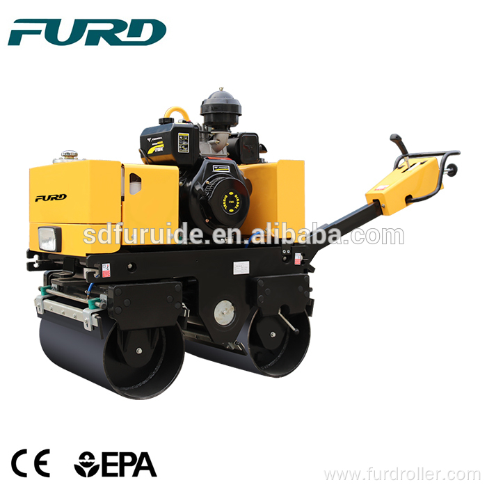 Vibratory Mini Walk Behind Double Drum Road Roller Compactor Price for Sale