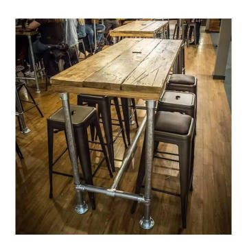 Industrial Commercial Wooden High Bar Table for Kitchen and Restaurant