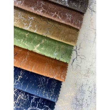 Tecido de veludo holandês com impressão bronzeada genuína e colagem