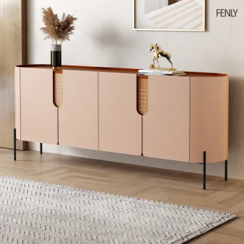 Modern Luxury Wood Console Table with Drawer - Sideboard Buffet Cabinet