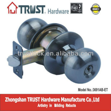 ANSI Grade 3 Cylindrical Knob Lock with brass cylinder 3691