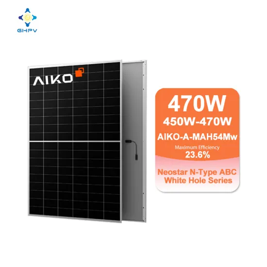 Neostar N-Type ABC White Hole Series Solar Panels: Specifications and Details for Aiko-A-Mah54Mw Models in 450W, 455W, 460W, 465W, 470W