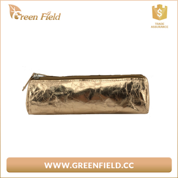 Rose gold color washable kraft paper pencil case