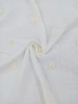 Textiles 100% Polyester Crepe Flocking Embroidery Fabric