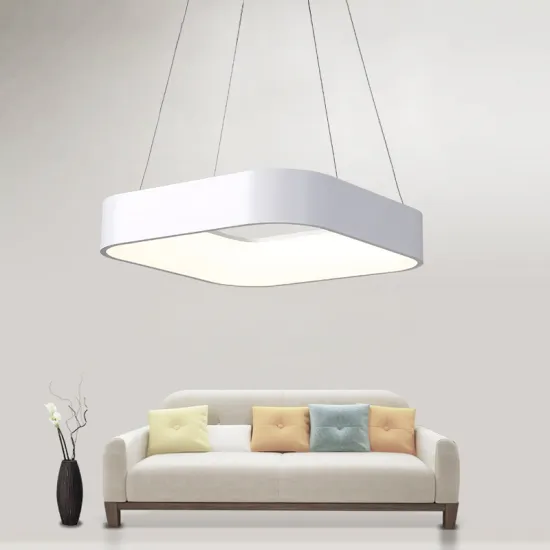 Modern Nordic Linear Chandelier in Acrylic: Black, Grey, and White Square Pendant Light