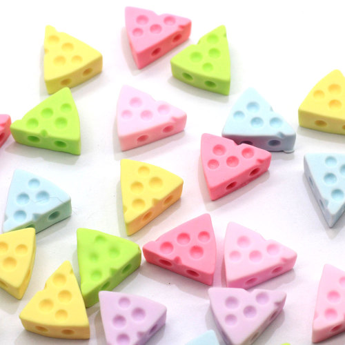 New Design Triangle Simulation Resin Cheese Cake Cabochon Beads Flatback Decoration For DIY Keychain Art Decor Jewelry Making