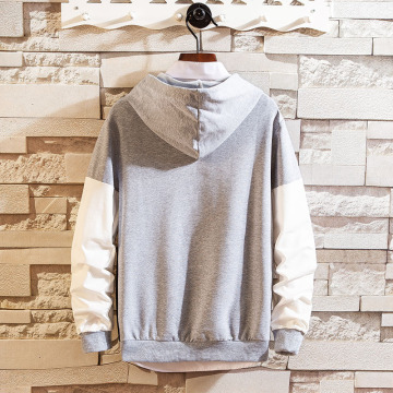 Men's polyester cotton hooded sweatshirt