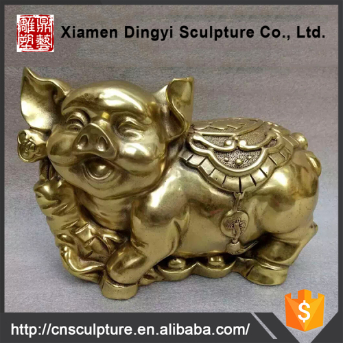 outdoor decoration life size bronze pig statue