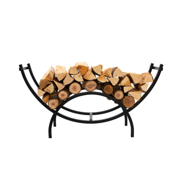 Black wrought iron 40inch outdoor indoor storage firewood  rack with fireplace tools sets