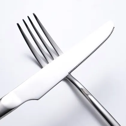 Factory wholesale restaurant home used Metal Material Cutlery spoon knife and fork sets flatware sets