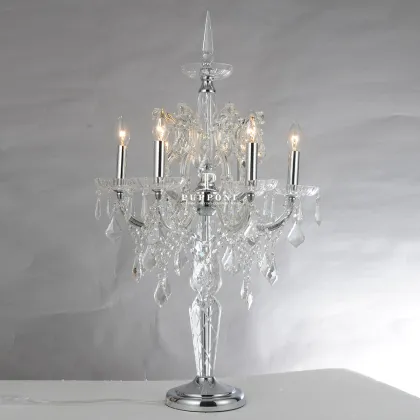 Cristallo European Crystal Table Lamp - Luxury Living Room Lighting