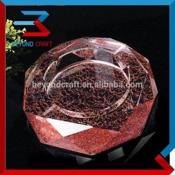 large decorative outdoor crystal ashtray