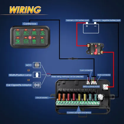 OVOVS 12V Toggle Switch Panel for UTV/ATV Off-road Vehicles