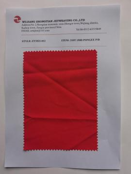 100% Polyester 210t 150D Pongee p/d