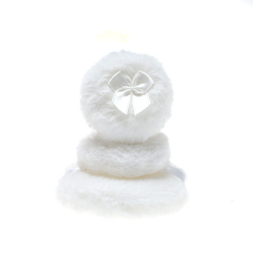 Fluffy Cute Bowknot Powder - Blending Loose Powder Mineral Makeup Plush Puff