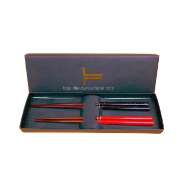 Japanese Wooden Reusable Couple Sparkling Spot Chopsticks Set (2 Pairs)