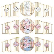 Retro Çin Ekran Süsü