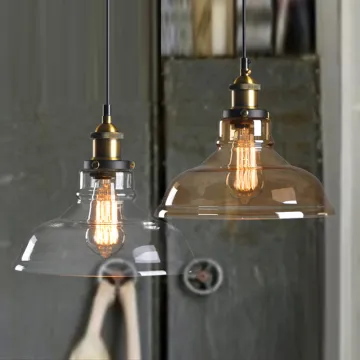 Vintage Glass Lampshade Pendant Light for Bar Restaurant