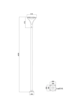 LED Outdoor Pole Light Post Top Luminaire
