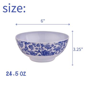 6 Inch Melamine Deep Bowls Set of 6