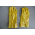 Guanti con rivestimento chimico in PVC giallo