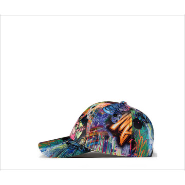 Man skull cap abstract doodle baseball cap