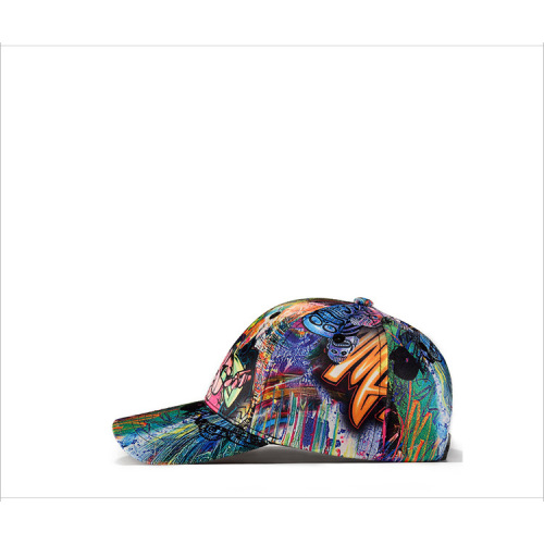 Man schedel cap abstracte doodle baseball cap