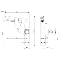 Pulle-Out Heißer und kaltes Beckenhahn