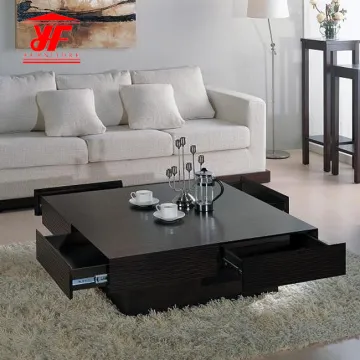 Sofa Square Center Table Design With Drawers