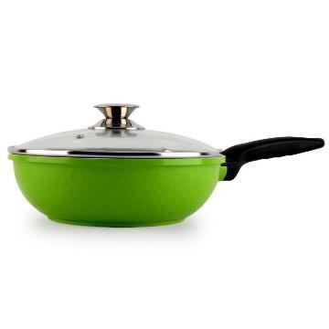Round Green Matt Stainless Steel Pot