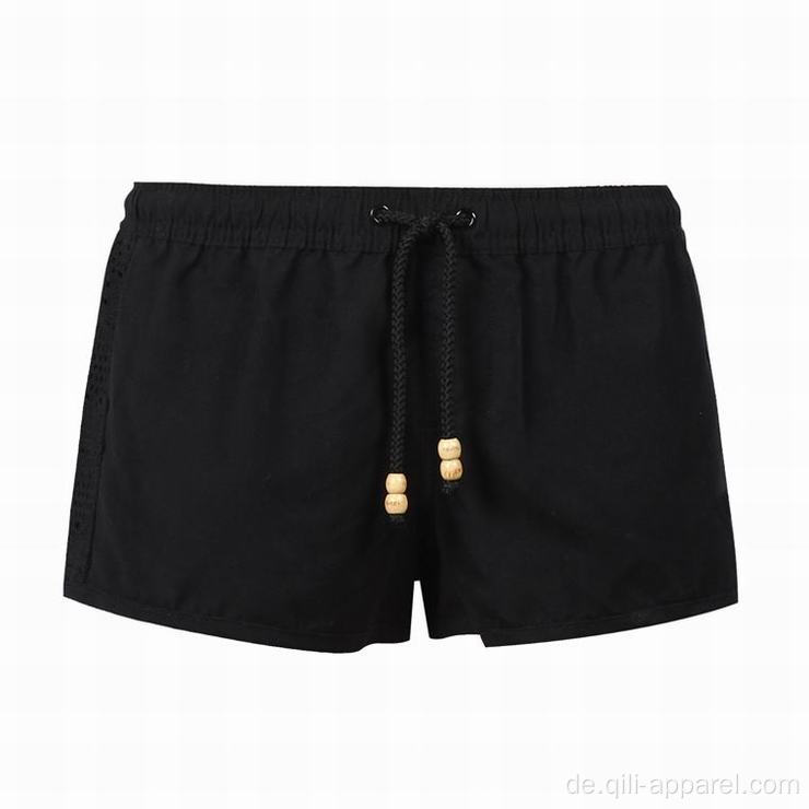 Kurze Badebekleidung schwarze Boardshorts Badehose für Frauen