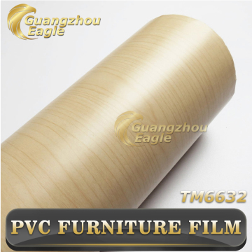 New Design Moisture-Proof Antifouling Wood Grain Lamination Self Adhesive Furniture PVC Sheet Printed Membrane Embossed Film