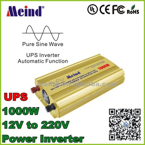 1000w car inverter dc 12v to ac 220v pure sine wave inverter peak 2000w with UPS function Car Power Inverter car converter