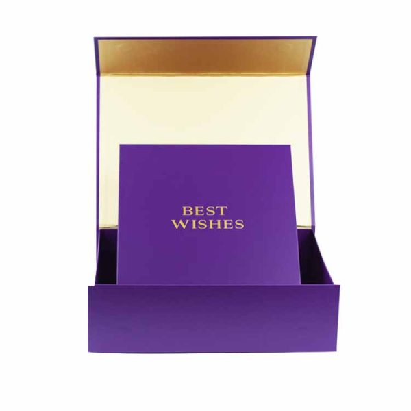 Holiday Purple Gift Magnetic Luxury Jewelry Packaging Box
