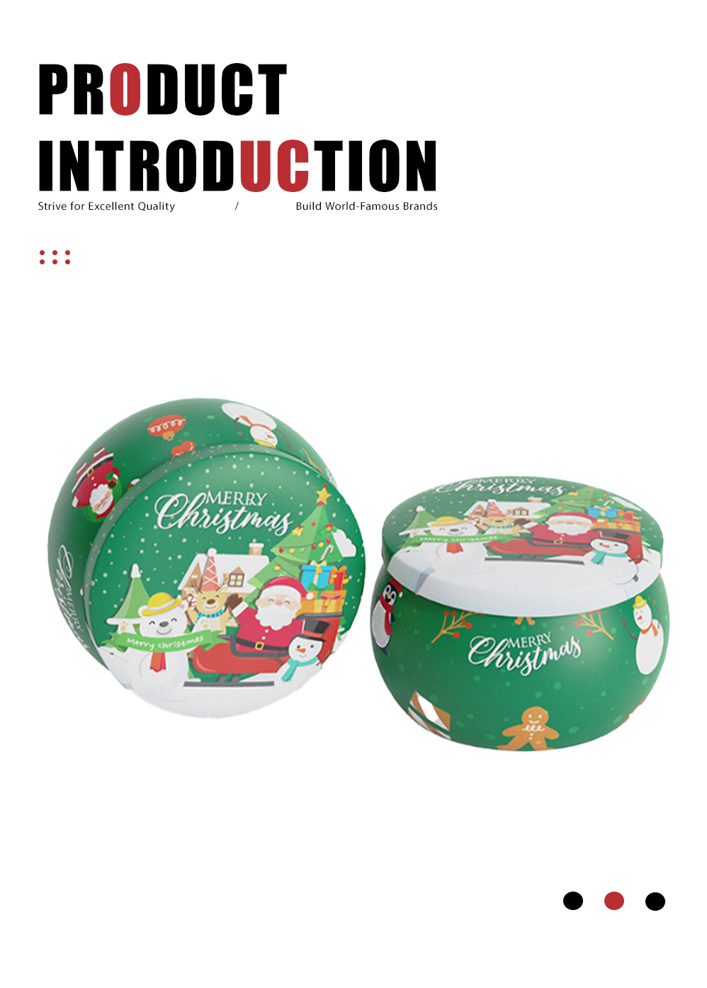 4-Рождественская банка в форме барабана-X 4-Christmas drum‑shaped can-X