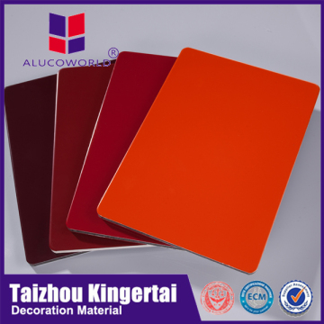 Alucoworld unbroken core 6500 mm aluminium facade PVDF exterior wall finishing material