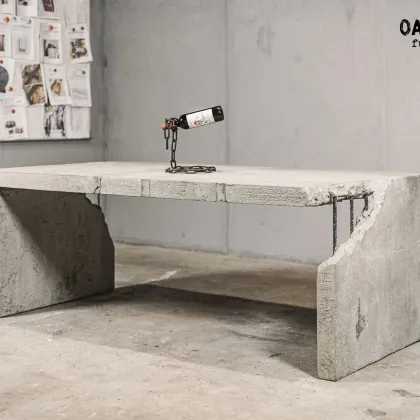 Bar Tea Room Office Concrete Long Table