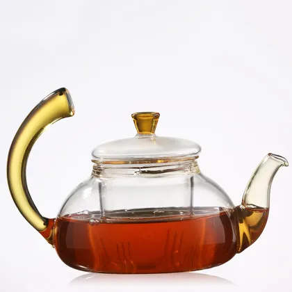 Teabloom Stovetop & Microwave Safe Borosilicate Glass Teapot Blooming Flower Tea Set 600ml Glass Teapot / tea pot