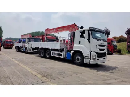 ISUZU GIGA 10 Wheels Crane Truck with Telescopic Boom, Knuckle Manipulator, and Sany Palfinger Crane