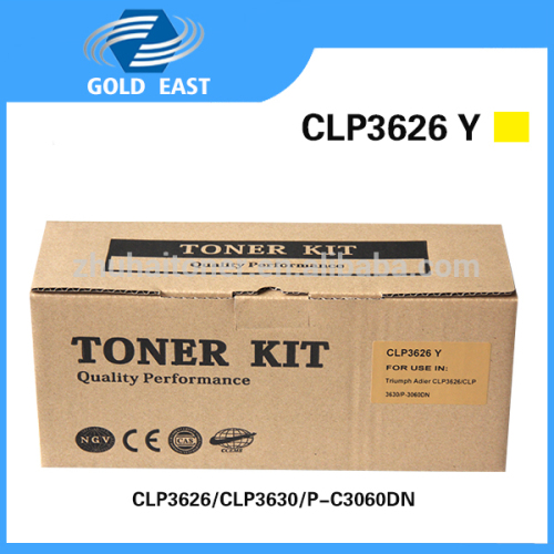 Premium compatible toner cartridge manufacturer CLP3626 Yellow printer & copiers cartridges for Triumph Adler CLP3626/CLP3630