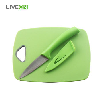 Plastic Cutting Board With Paring Knife