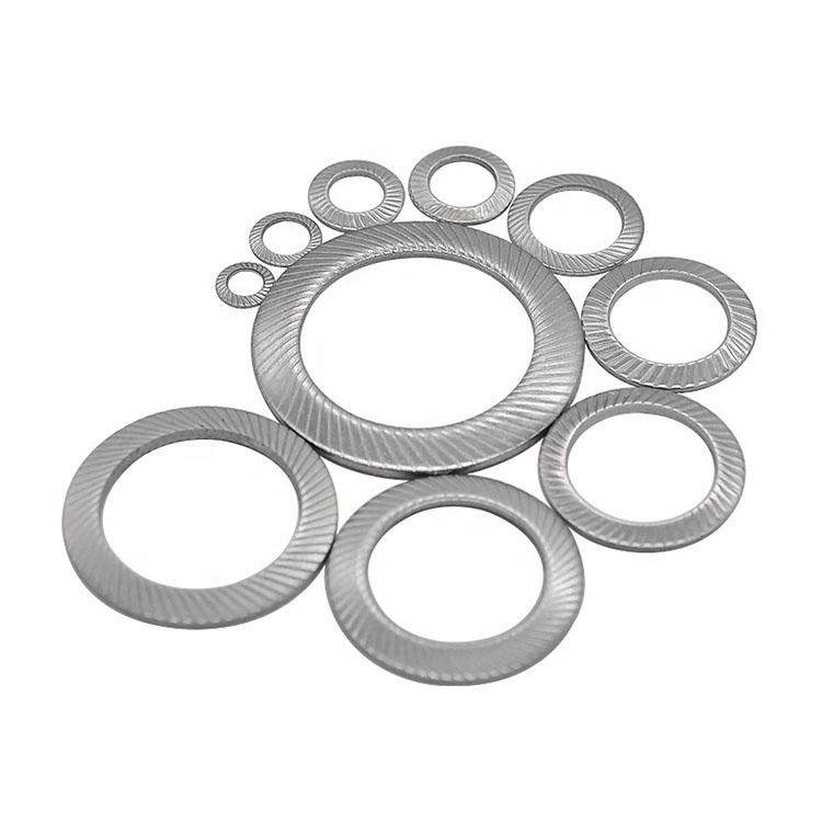 Rustfrit stål Knurling Disc Spring Serrated Safety Washers