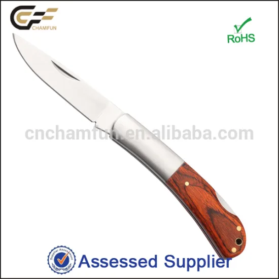 High Quality Lockback Wholesale Folding Pocket Knife Wooden Handle