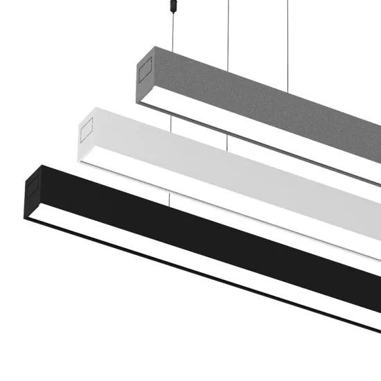 Modern Adjustable Black White Linear LED Pendant Light, 6000lm, 4ft, 60W
